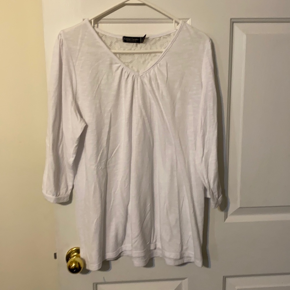 Faded Glory white top 1X (16W)